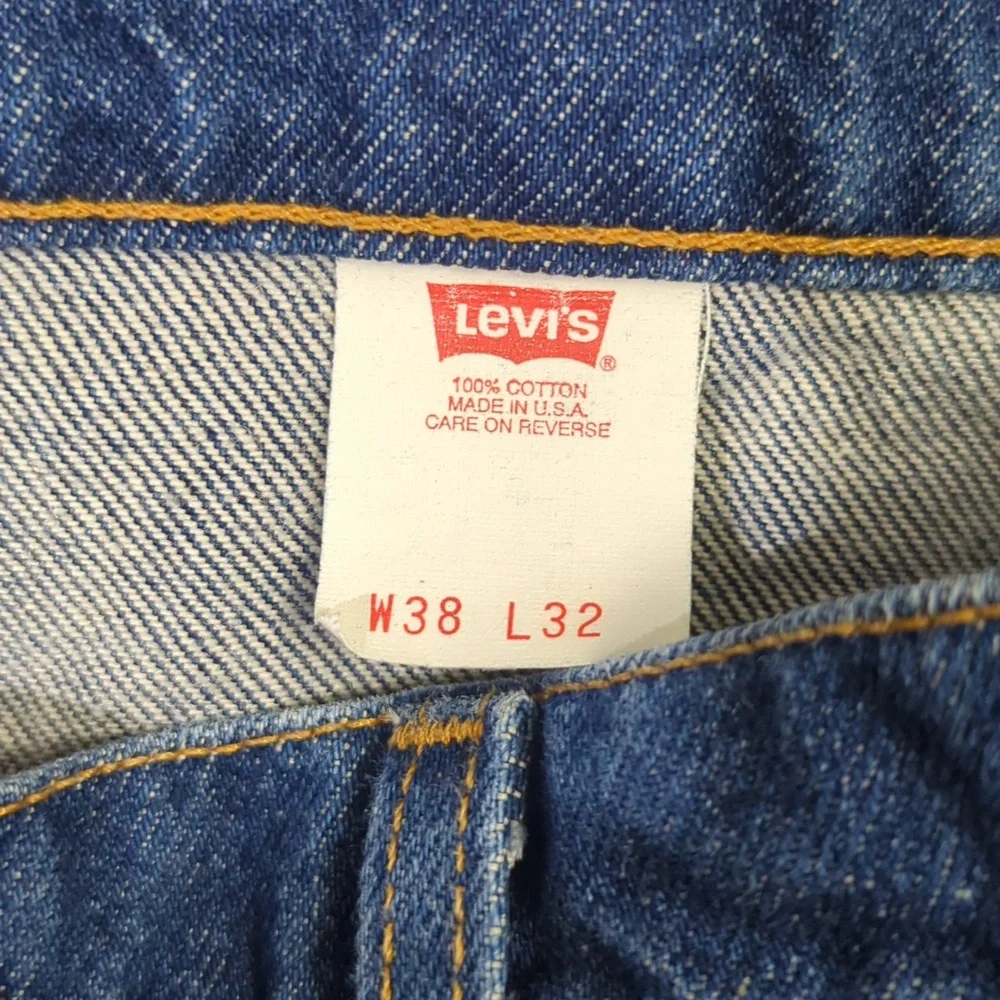 Levi's VTG Jeans Men's 38x32 Fits 35x32 Blue 517 Orange Tab Boot Made In USA 90s